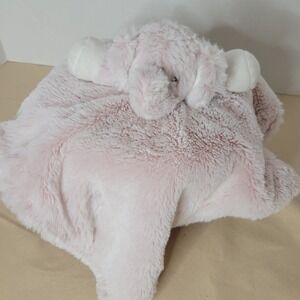 Blankets & Beyond Pink Elephant Lovey Security Blanket Plush Faux Fur Snuggler